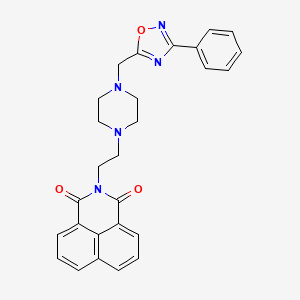 2-(2-(4-((3-phenyl-1,2,4-oxadiazol-5-yl)methyl)piperazin-1-yl)ethyl)-1H-benzo[de]isoquinoline-1,3(2H)-dione