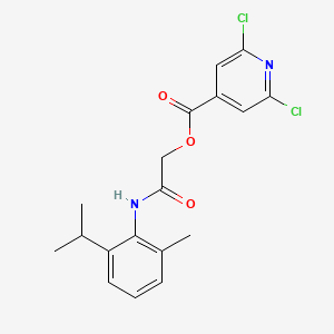 molecular formula C18H18Cl2N2O3 B2851995 [2-(2-Methyl-6-propan-2-ylanilino)-2-oxoethyl] 2,6-dichloropyridine-4-carboxylate CAS No. 924055-97-0