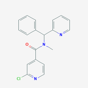 molecular formula C19H16ClN3O B2851997 2-chloro-N-methyl-N-[phenyl(pyridin-2-yl)methyl]pyridine-4-carboxamide CAS No. 1223218-43-6
