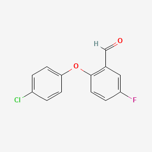 2-(4-Chlorophenoxy)-5-fluorobenzaldehyde