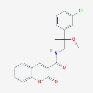 molecular formula C20H18ClNO4 B2852000 N-(2-(3-chlorophenyl)-2-methoxypropyl)-2-oxo-2H-chromene-3-carboxamide CAS No. 1795296-16-0