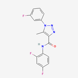 molecular formula C16H11F3N4O B2852004 N-(2,4-difluorophenyl)-1-(3-fluorophenyl)-5-methyl-1H-1,2,3-triazole-4-carboxamide CAS No. 1260922-93-7
