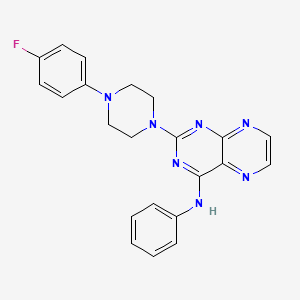 molecular formula C22H20FN7 B2852005 2-[4-(4-fluorophenyl)piperazin-1-yl]-N-phenylpteridin-4-amine CAS No. 946290-92-2