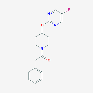 molecular formula C17H18FN3O2 B2852013 1-[4-(5-Fluoropyrimidin-2-yl)oxypiperidin-1-yl]-2-phenylethanone CAS No. 2380098-04-2