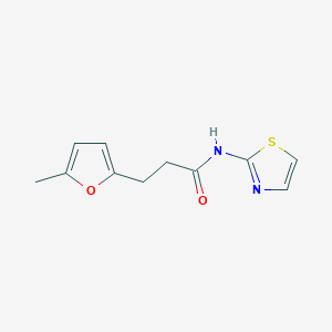 molecular formula C11H12N2O2S B2852014 3-(5-methylfuran-2-yl)-N-(1,3-thiazol-2-yl)propanamide CAS No. 327075-14-9