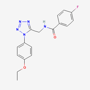 molecular formula C17H16FN5O2 B2852015 N-((1-(4-ethoxyphenyl)-1H-tetrazol-5-yl)methyl)-4-fluorobenzamide CAS No. 1005303-33-2
