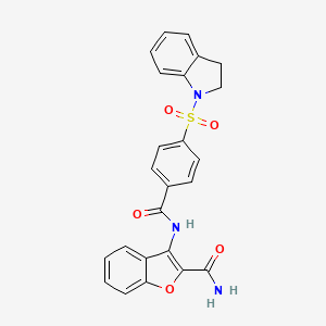 3-(4-(Indolin-1-ylsulfonyl)benzamido)benzofuran-2-carboxamide