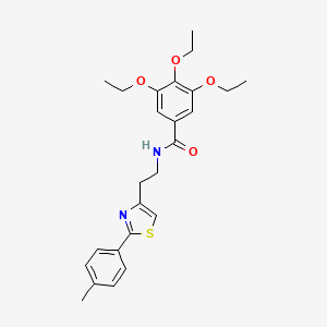 3,4,5-triethoxy-N-{2-[2-(4-methylphenyl)-1,3-thiazol-4-yl]ethyl}benzamide