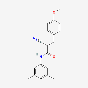molecular formula C19H20N2O2 B2852047 2-cyano-N-(3,5-dimethylphenyl)-3-(4-methoxyphenyl)propanamide CAS No. 1260907-79-6