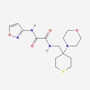 N-[(4-Morpholin-4-ylthian-4-yl)methyl]-N'-(1,2-oxazol-3-yl)oxamide
