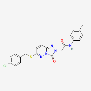 2-(6-((4-chlorobenzyl)thio)-3-oxo-[1,2,4]triazolo[4,3-b]pyridazin-2(3H)-yl)-N-(p-tolyl)acetamide