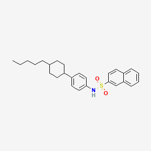 N-[4-(4-pentylcyclohexyl)phenyl]naphthalene-2-sulfonamide