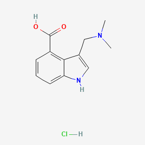3-[(dimethylamino)methyl]-1H-indole-4-carboxylic acid hydrochloride