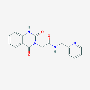 molecular formula C16H14N4O3 B2852078 2-(2,4-dioxo-1H-quinazolin-3-yl)-N-(pyridin-2-ylmethyl)acetamide CAS No. 688773-27-5