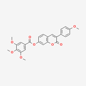 molecular formula C26H22O8 B2852081 3-(4-methoxyphenyl)-2-oxo-2H-chromen-7-yl 3,4,5-trimethoxybenzoate CAS No. 869080-63-7