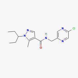 N-[(5-chloropyrazin-2-yl)methyl]-5-methyl-1-(pentan-3-yl)-1H-pyrazole-4-carboxamide