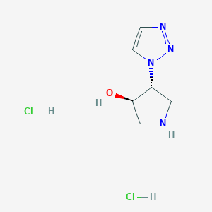 molecular formula C6H12Cl2N4O B2852084 (3R,4R)-4-(1H-1,2,3-triazol-1-yl)pyrrolidin-3-ol dihydrochloride CAS No. 1909293-50-0