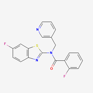 2-fluoro-N-(6-fluorobenzo[d]thiazol-2-yl)-N-(pyridin-3-ylmethyl)benzamide