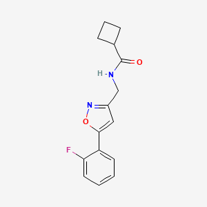 N-((5-(2-fluorophenyl)isoxazol-3-yl)methyl)cyclobutanecarboxamide