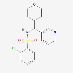 2-chloro-N-(pyridin-3-yl(tetrahydro-2H-pyran-4-yl)methyl)benzenesulfonamide