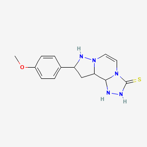7-(4-Methoxy-phenyl)-2H-1,2,3a,5a,6-pentaaza-as-indacene-3-thione