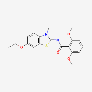 N-(6-ethoxy-3-methyl-1,3-benzothiazol-2-ylidene)-2,6-dimethoxybenzamide