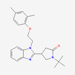 1-tert-butyl-4-{1-[2-(2,4-dimethylphenoxy)ethyl]-1H-1,3-benzodiazol-2-yl}pyrrolidin-2-one