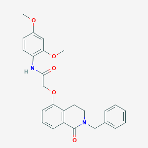 molecular formula C26H26N2O5 B2852113 2-[(2-benzyl-1-oxo-3,4-dihydroisoquinolin-5-yl)oxy]-N-(2,4-dimethoxyphenyl)acetamide CAS No. 850905-66-7
