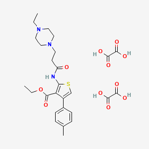 Ethyl 2-(3-(4-ethylpiperazin-1-yl)propanamido)-4-(p-tolyl)thiophene-3-carboxylate dioxalate