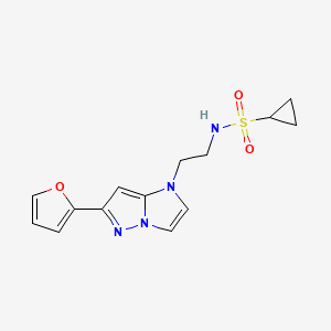 N-(2-(6-(furan-2-yl)-1H-imidazo[1,2-b]pyrazol-1-yl)ethyl)cyclopropanesulfonamide