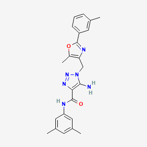 5-amino-N-(3,5-dimethylphenyl)-1-{[5-methyl-2-(3-methylphenyl)-1,3-oxazol-4-yl]methyl}-1H-1,2,3-triazole-4-carboxamide