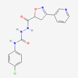 N-(4-chlorophenyl)-2-{[3-(3-pyridinyl)-4,5-dihydro-5-isoxazolyl]carbonyl}-1-hydrazinecarboxamide