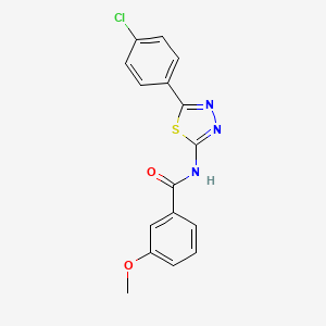 molecular formula C16H12ClN3O2S B2852129 N-[5-(4-chlorophenyl)-1,3,4-thiadiazol-2-yl]-3-methoxybenzamide CAS No. 392241-87-1
