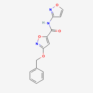 molecular formula C14H11N3O4 B2852131 3-(benzyloxy)-N-(isoxazol-3-yl)isoxazole-5-carboxamide CAS No. 1448043-20-6