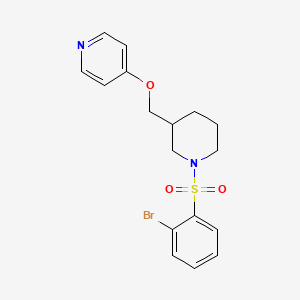 4-[[1-(2-Bromophenyl)sulfonylpiperidin-3-yl]methoxy]pyridine
