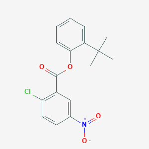 molecular formula C17H16ClNO4 B285214 2-Tert-butylphenyl 2-chloro-5-nitrobenzoate 