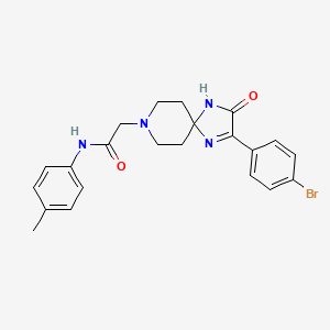 2-(2-(4-bromophenyl)-3-oxo-1,4,8-triazaspiro[4.5]dec-1-en-8-yl)-N-(p-tolyl)acetamide