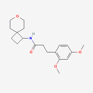 3-(2,4-dimethoxyphenyl)-N-(7-oxaspiro[3.5]nonan-1-yl)propanamide