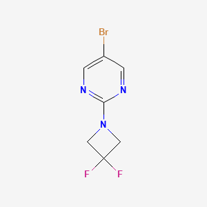 molecular formula C7H6BrF2N3 B2852154 5-Bromo-2-(3,3-difluoroazetidin-1-yl)pyrimidine CAS No. 1352754-19-8