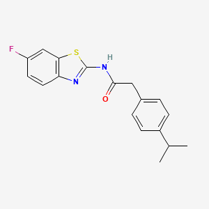molecular formula C18H17FN2OS B2852159 N-(6-fluorobenzo[d]thiazol-2-yl)-2-(4-isopropylphenyl)acetamide CAS No. 922466-35-1