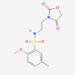 N-(2-(2,4-dioxooxazolidin-3-yl)ethyl)-2-methoxy-5-methylbenzenesulfonamide