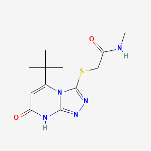 2-((5-(tert-butyl)-7-oxo-7,8-dihydro-[1,2,4]triazolo[4,3-a]pyrimidin-3-yl)thio)-N-methylacetamide