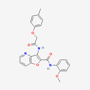 molecular formula C24H21N3O5 B2852168 N-(2-methoxyphenyl)-3-(2-(p-tolyloxy)acetamido)furo[3,2-b]pyridine-2-carboxamide CAS No. 946224-25-5