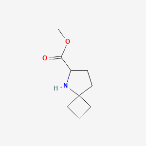 molecular formula C9H15NO2 B2852170 Methyl 5-azaspiro[3.4]octane-6-carboxylate CAS No. 1779647-65-2