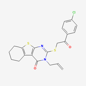 3-allyl-2-{[2-(4-chlorophenyl)-2-oxoethyl]thio}-5,6,7,8-tetrahydro[1]benzothieno[2,3-d]pyrimidin-4(3H)-one