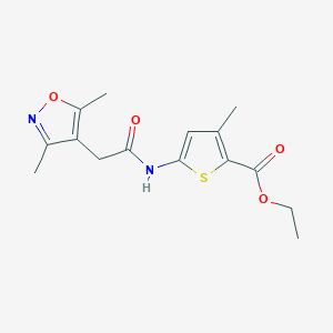 Ethyl 5-(2-(3,5-dimethylisoxazol-4-yl)acetamido)-3-methylthiophene-2-carboxylate
