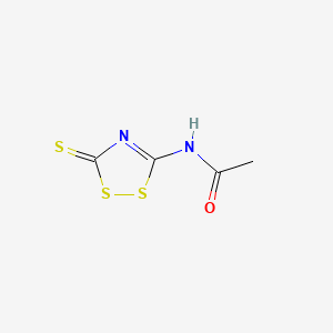 molecular formula C4H4N2OS3 B2852189 N-(5-硫代-3H-1,2,4-二噻唑-3-亚甲基)乙酰胺 CAS No. 23405-40-5