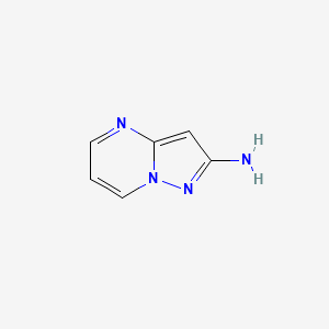 molecular formula C6H6N4 B2852195 吡唑并[1,5-a]嘧啶-2-胺 CAS No. 1159982-76-9