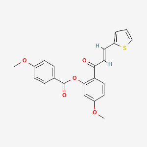5-methoxy-2-[(2E)-3-(thiophen-2-yl)prop-2-enoyl]phenyl 4-methoxybenzoate