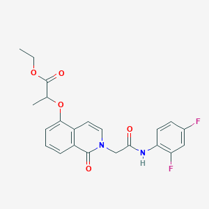 Ethyl 2-[2-[2-(2,4-difluoroanilino)-2-oxoethyl]-1-oxoisoquinolin-5-yl]oxypropanoate